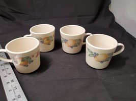 Vintage Set of 4 Corelle Corning USA ABUNDANCE Mugs or Cups w/Fruit - £8.12 GBP