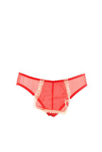 L&#39;agent By Agent Provocateur Womens Briefs Mesh Mid Rise Lace Red Size S - £38.83 GBP
