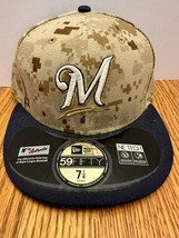 Milwaukee Brewers 2014 STARS N STRIPES Fitted Hat by New Era 7 1/8 - £19.67 GBP