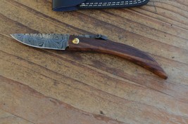 damascus  real handmade beautiful folding knife From The Eagle Collection M8654 - £31.64 GBP