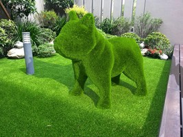 Outdoor Giant French Bulldog Topiary Green Figures covered in Artificial Grass L - £4,095.84 GBP