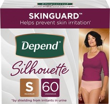 Depend Silhouette Adult Incontinence and Postpartum Underwear for Women, Small,  - £79.92 GBP