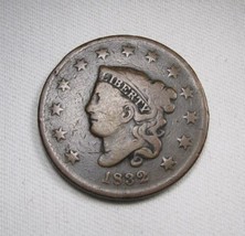 1832 Lg. Letters Large Cent Coin Fine Details AN718 - £41.95 GBP