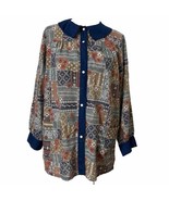 Vintage House Smock Apron Top Sz M Pearl Snaps House Kitchen Work Wear F... - $1,411.36 MXN