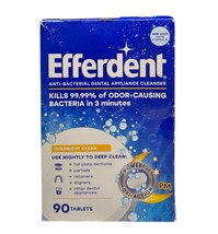 Efferdent PM Overnight Clean Dental Appliance Cleanser 90 tabs Oxi Action - $19.99