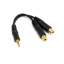 StarTech.com 6in Stereo Splitter Cable - 3.5mm Male to 2x 3.5mm Female  - $11.00