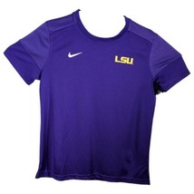 LSU TIGERS Womens Team Issued Purple Short Sleeve Shirt Size Medium Nike - £17.76 GBP