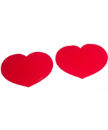 Valentines Vinyl Red Hearts Vtg Placemats Tabletop Decor Set of 2 17.5&quot;x12&quot; - £18.92 GBP
