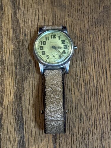 Vintage Waltham ORD DEPT US Military 6/0 '42 9J Manual Wrist Watch Missing Crown - £198.80 GBP