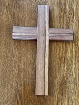 J.C. Morton Signed Handmade Simple Solid Wood Religious CROSS Wall Hanging – - £9.02 GBP