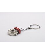RACING BRAKE DISC KEY CHAIN (W / OMEGA SHAPE KEYRING) (RED CALIPER) - $335.32 MXN