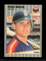 Vintage 1989 Fleer Corp Baseball Trading Card #353 Craig Biggio Houston Astros - £6.69 GBP