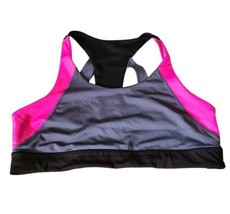 Avia Sport Bra Size Large Pink Black  Mesh Racerback  Activewear Gym       - £6.95 GBP