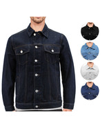 Men’s Cotton Button Up Casual Unlined Denim Classic Trucker Jean Jacket - $658.70 MXN+