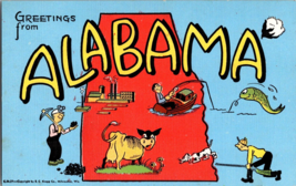Comical Big Letter Greetings From Alabama (B4) - £6.08 GBP