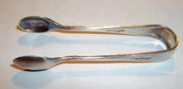 Vintage Silver Plate Tongs by ALEX CLARK CO LTD 3 1/8&quot; Advertising Pritchard&#39;s - £7.77 GBP