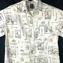 Bugs Bunny Golf Vtg Warner Brothers Store Mens Medium Button Shirt Taz 1998 - £26.84 GBP