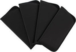 Lot of 4 Black Mens, Womens Slim No-Clip Faux Leather - EyeGlasses Case ... - $13.38 CAD