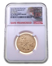 Ensemble De Preuve Inversée En Argent Sacagawea $1 2018-S Jim Thorpe PF70 FDOI - $67.57