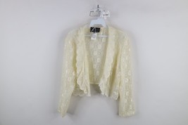 Vintage 90s Y2K Babydoll Womens XL Fairy Bella Lace Flower Open Front Ja... - $928.22 MXN