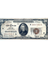 Series of 1929 $20 National Banknote Federal Reserve Boston FR 1870-A Fine - $101.55 CAD