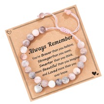 Gifts for Teen Girls, Sweet Heart Charm Natural Stone - £43.06 GBP