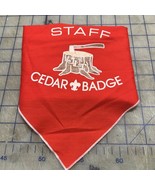 Vintage Boy Scouts Neckerchief Staff Cedar Lodge Axe &amp; Log 1980s - $16.16