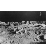 1970’s UFO Moonbase aerial view b/w 7x10 scene - $9.11 CAD