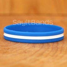 Set of BLUE wristbands and WHITE line - EMS bracelet bands lot Emergency Med Svc - £1.20 GBP+