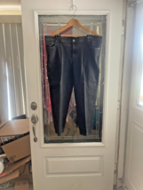 Style&amp;Co Jean Womens 20W PETITE Black Mid Rise Straight Leg Stretch - $11.83