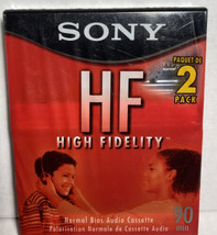 SONY HF 90 Minute Blank Cassette Tapes High Fidelity Audio NEW SEALED 2 Pack  - £13.32 GBP