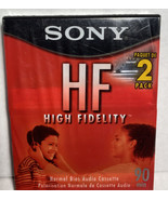 SONY HF 90 Minute Blank Cassette Tapes High Fidelity Audio NEW SEALED 2 ... - £13.19 GBP