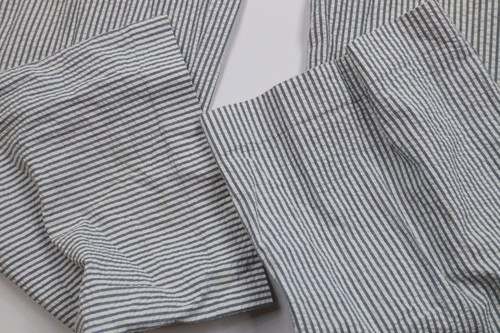 Vintage 90s J Crew Mens 38x36 Pinstriped Seersucker Wide Leg Chino Pants Cotton Item image 8
