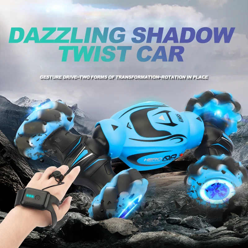 N twist car lateral rc deformation double sided remote control car stunt off road drift thumb200
