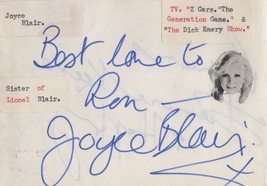 Joyce Blair The Sister Of Lionel Dick Emery Show Old Signed Autograph - £8.64 GBP