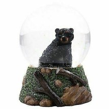 Rustic Woodlands American Sitting Ursus Black Bear Glitter Water Globe Decor - £26.37 GBP