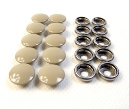 Stainless Steel Snap Fasteners, Buckskin, Cap &amp; Socket Only, Marine Grad... - $234.98 MXN