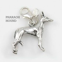 Pharaoh Hound Dog Charm 3 Dimensional Solid Sterling Silver - £41.87 GBP