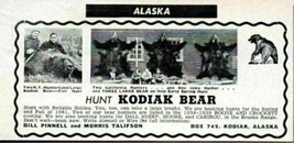 1961 Print Ad Hunt Kodiak Bear in Alaska Bill Pinnell &amp; Morris Tallifson - $8.60