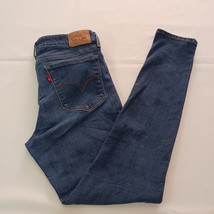 Levi's 711 Women's Blue Cotton Blend Denim Stretch Skinny Jeans Size 29 (29×29) image 2