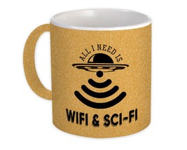 Wifi Sign : Gift Mug Flying Saucer Aliens Ufo Science Fiction Day Funny Wall Dec - £11.94 GBP