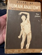 VINTAGE 1942 ATLAS OF HUMAN ANATOMY with EXPLANATORY TEXT Color ILLUSTRA... - £31.01 GBP