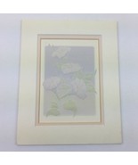 Portal Morning Glory Art Print Litho White Matted Frame Home Decor Purple - £47.40 GBP