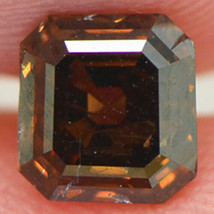 Asscher Shape Diamond Fancy Brown Color Loose SI1 Certified Enhanced 1.10 Carat - £510.07 GBP