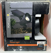 Portfolio Landscape Solar LED Landscape Flood Light - Black Finish - £20.24 GBP