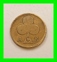 Unique Club Vintage Gambling Counter Token Coin Chip Stamped ACE  - $34.64