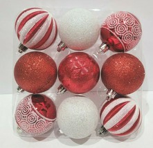 (9) Christmas Holiday Red White Candy Cane Peppermint Tree Ornaments Decor 2.75&quot; - £12.45 GBP