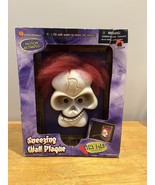 Gemmy Halloween Sneezing Wall Plaque Animatronic Skull Red Hair H20 Spra... - $178.19