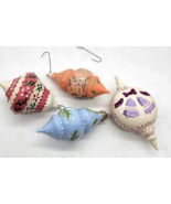 Handmade Christmas  ceramic Vintage Victorian Teardrop Bell Shape Ornaments - $24.95