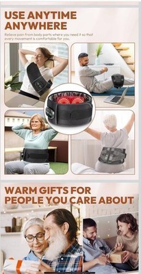 Cordless Infrared Light Therapy Belt with Heating Vibration Massage Pain Relief Item image 7